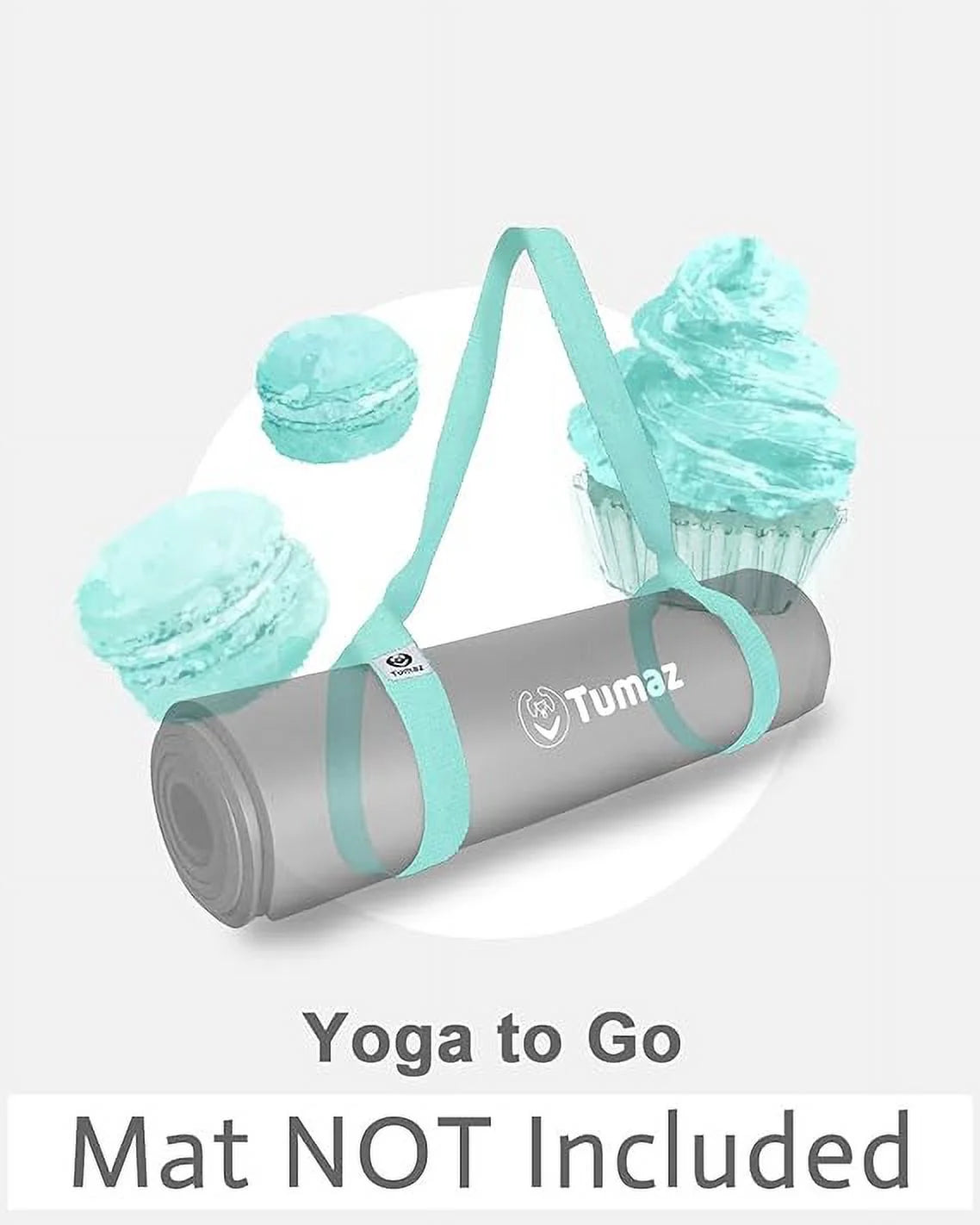 Yoga Mat Holder (Mat Not Incl.), Adjustable Yoga Mat Carrier, Turquoise - Kiki of DC Styles Store