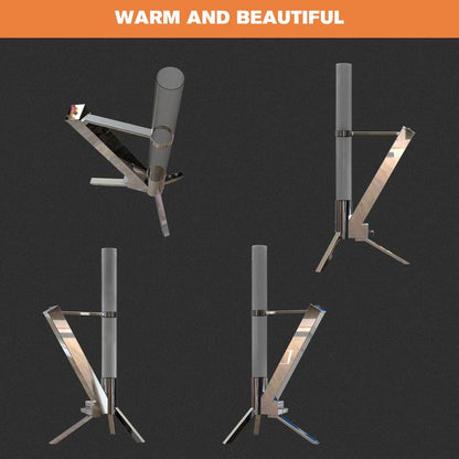 GOLDLIFE Wood Pellet Patio Heater Rocket - Smokeless Outdoor Fire Pit Stove with Glass Tube Chimney for Cozy Backyard & Camping Experiences - Kiki of DC Styles Store