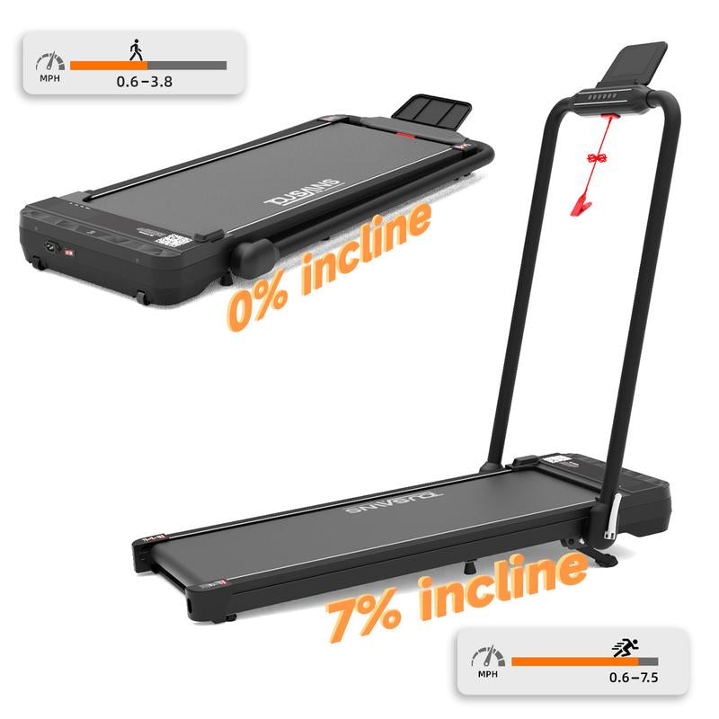 Walking Pad under Desk Treadmill with Incline，Portable Small Treadmills for Home and Office，2.5 HP Motor Super Quiet Brushless Motorized Walking Jogging Running Machine with Remote Control - Kiki of DC Styles Store