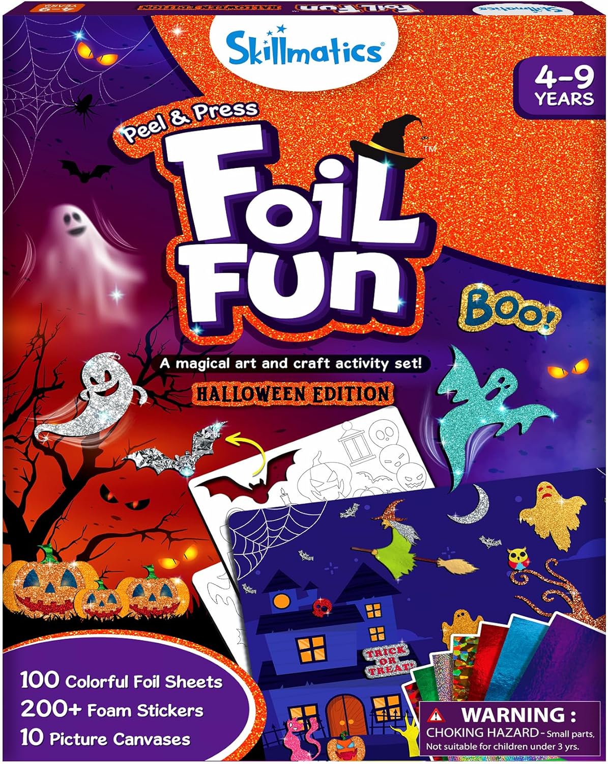 Foil Fun - Halloween, No Mess Art for Kids, Craft Kits, DIY Creative Party Activity, Trick or Treat, Gifts for Girls & Boys Ages 4, 5, 6, 7, 8, 9