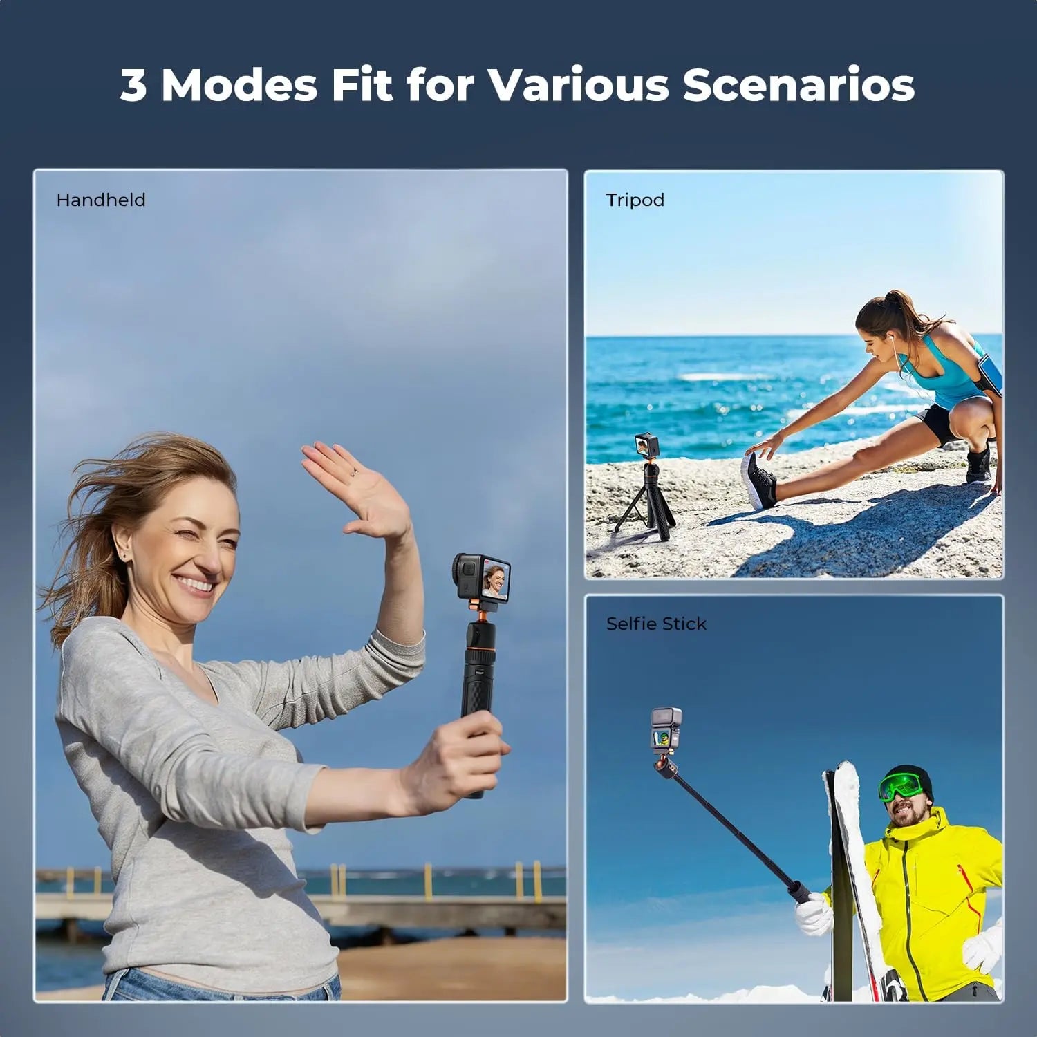 Capture stunning moments with the K&F CONCEPT 25.6" Magnetic Quick Release Tripod! Perfect for your DJI Osmo Nano/Action 6, this 2-in-1 extendable handle and 360° ball head selfie stick is a must-have for vloggers and content creators! 📸✨ #Vlogging #Photography #Tripod