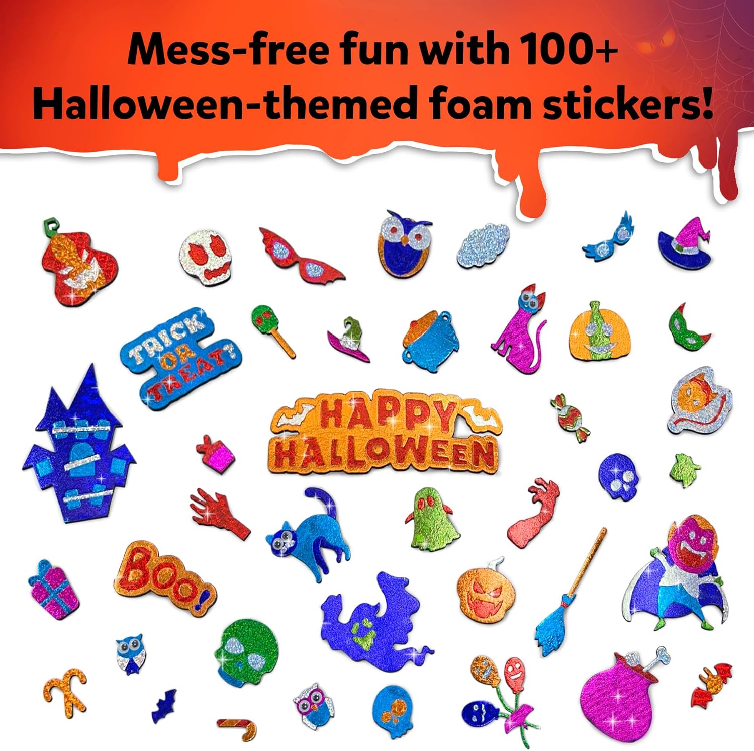 Foil Fun - Halloween, No Mess Art for Kids, Craft Kits, DIY Creative Party Activity, Trick or Treat, Gifts for Girls & Boys Ages 4, 5, 6, 7, 8, 9