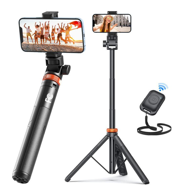 Iphone 16/15/14/13 Compatible Tripod, 62 Inches, Upgraded Version with Remote Control, Easy to Travel & Stable Camera Accessories Selfie Cellphone Smartphone - Kiki of DC Styles Store