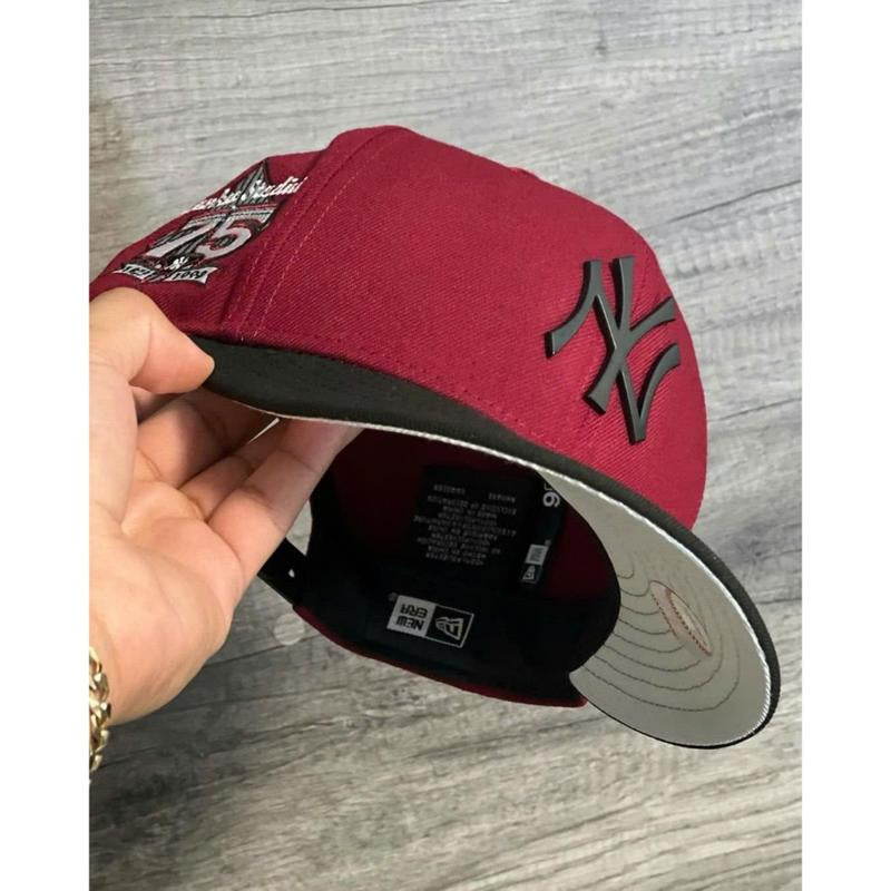 New Era NY 9FORTY Adjustable Baseball Hat for Men and Women - Soft Breathable Cotton, All-Season Wear, Metal Buckle Closure, Made in the USA