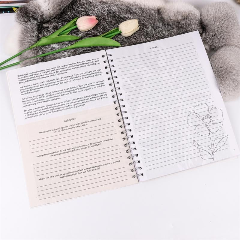 The Bible in a Year 52-Week Study Daily Prayer and Notes Set, Spiritual Journey Gift for Men and Women, Faith-Inspiring Bible Journal - Kiki of DC Styles Store