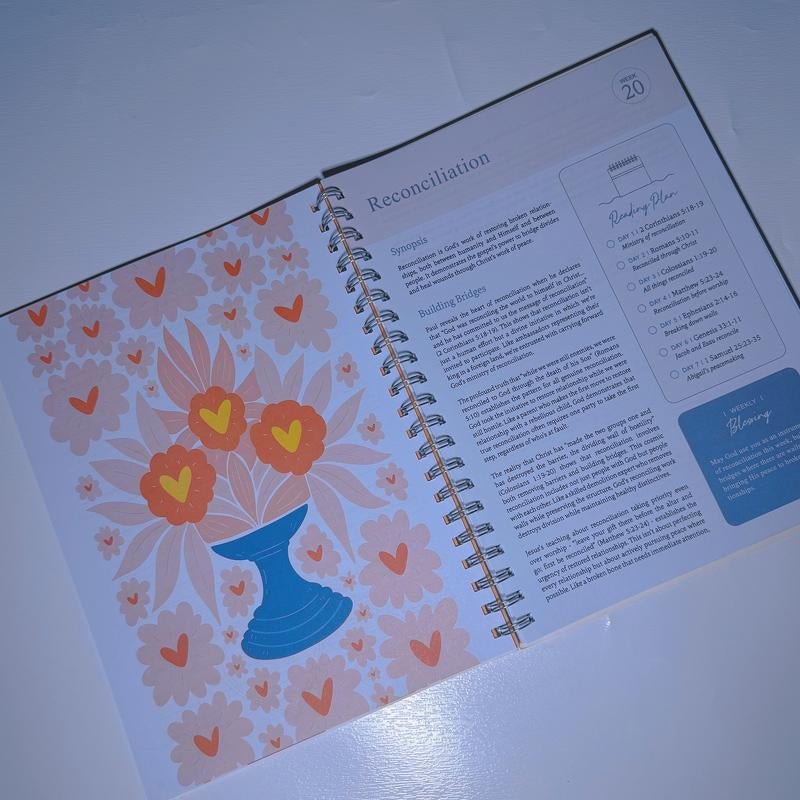 The Study the Bible for 1 Year - 52 Week Bible Journal, Bible Study Book, Personal Organizer, Office Stationery & Supplies, Gift for Women & Men - Kiki of DC Styles Store