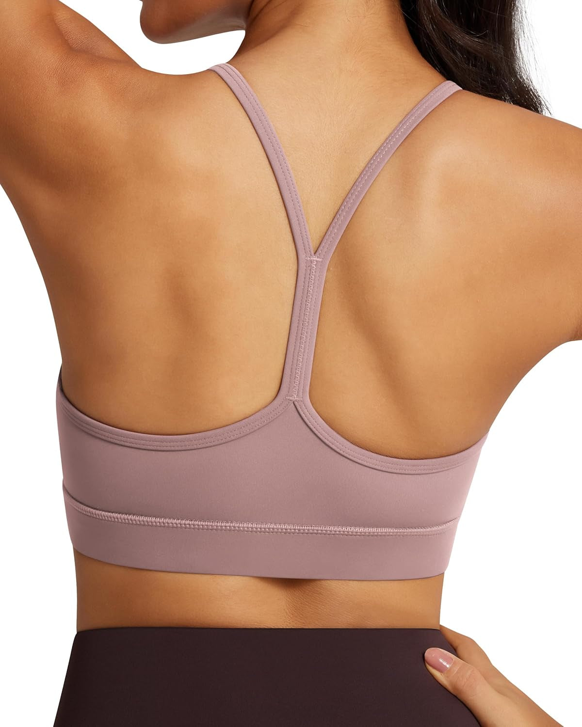 Women'S Strappy Longline Sports Bra Crisscross Back Medium Support Padded Workout Tank Yoga Crop Top - Kiki of DC Styles Store