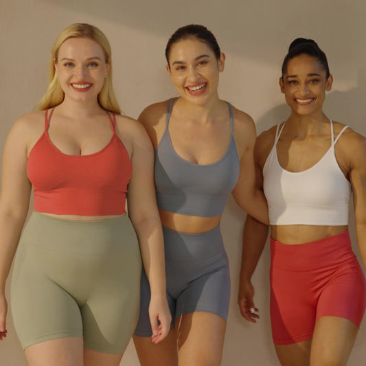 Cross Back Sport Bras Padded Strappy Criss Cross Cropped Bras for Yoga Workout Fitness Low Impact - Kiki of DC Styles Store