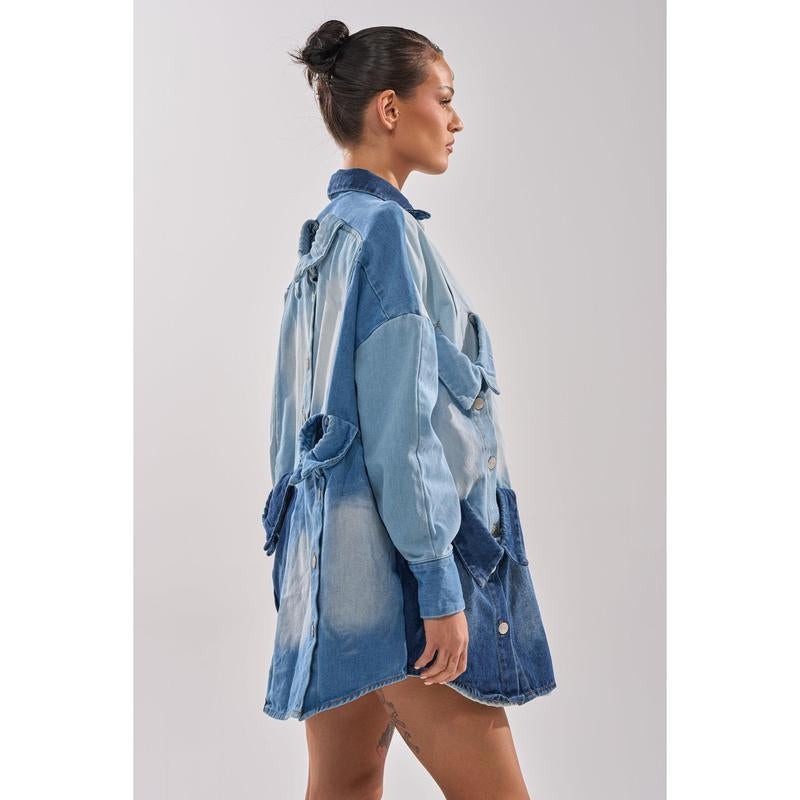MONDAY BLUES DENIM MINI DRESS