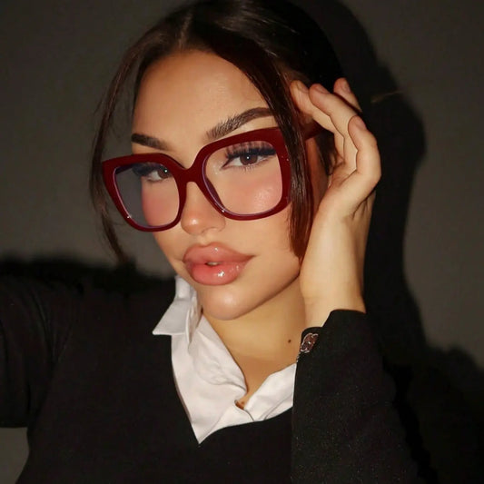1Pc Ladies Retro Leopard Print Square Glasses | Vintage Plain PC Frame, Non-Prescription Clear Lenses! Suitable for Daily Wear & Women’S School Accessories