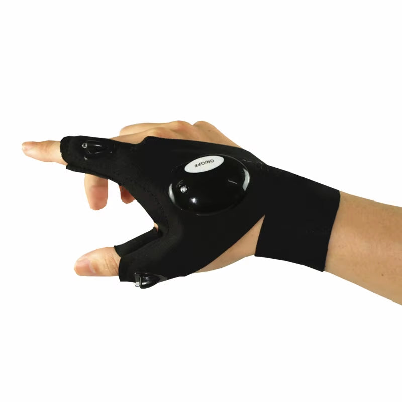 Fingerless Glove LED Flashlight Waterproof Torch Fishing Camping Hiking Survival Safety Multi Light Night Tool Outdoor Tool - Kiki of DC Styles Store