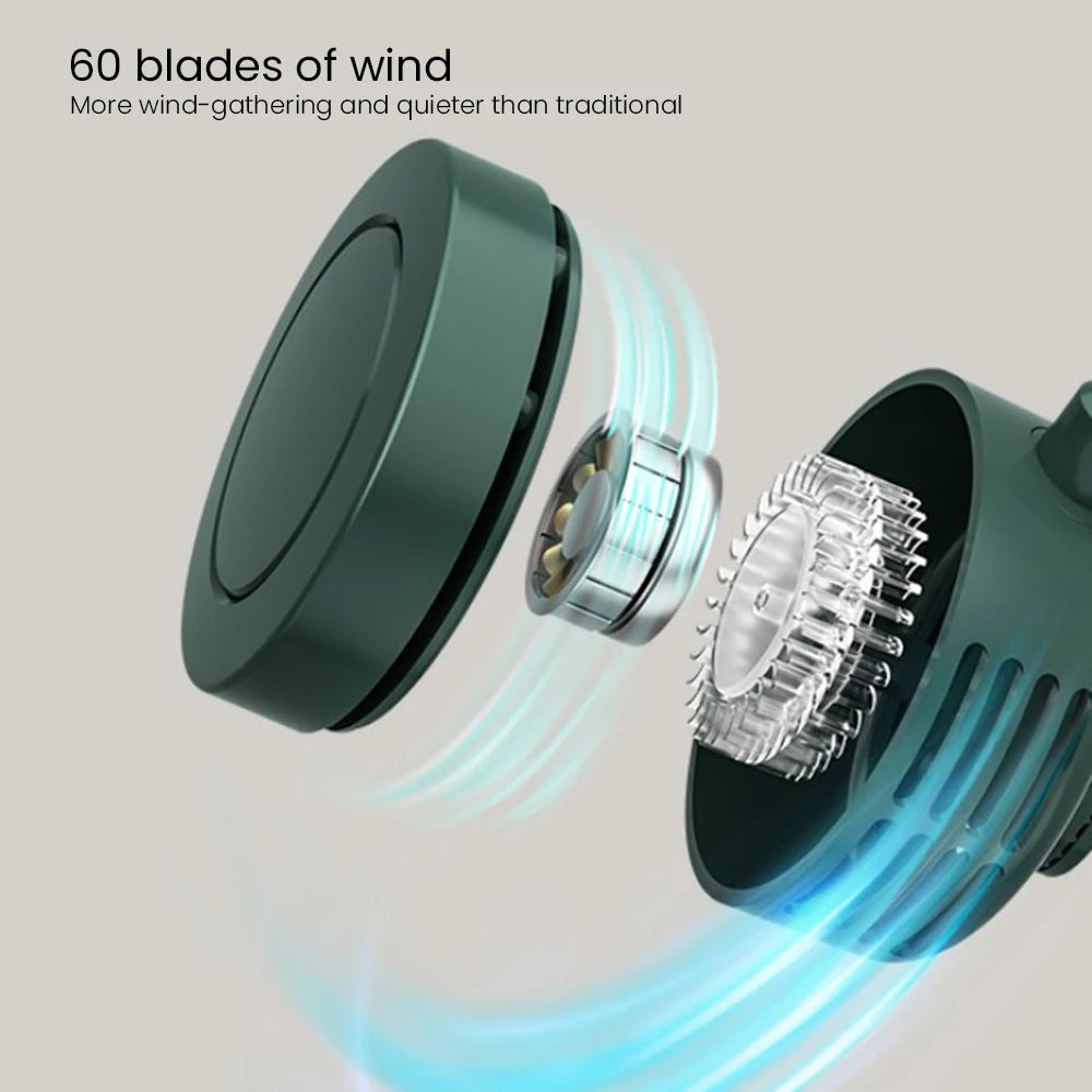 Portable Belt Clip On Fan 3 Speed Mini Summer Outdoor Cooler Totally Waist Clip Fan USB Rechargeable Pocket Fan 360 Degree