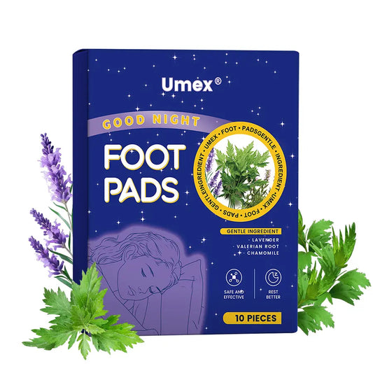 Umex Mugwort Detox Foot Pads – Deep Cleansing Foot Patch with Ginger Powder & Charcoal, Natural Adhesive Pads for Relaxation & Sleep Support