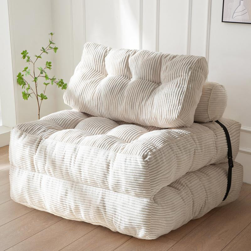 MAXYOYO Fuzzy Folding Sofa Bed, Convertible Sleeper Chair with Pillow Foldable Mattress with Back Support - Kiki of DC Styles Store