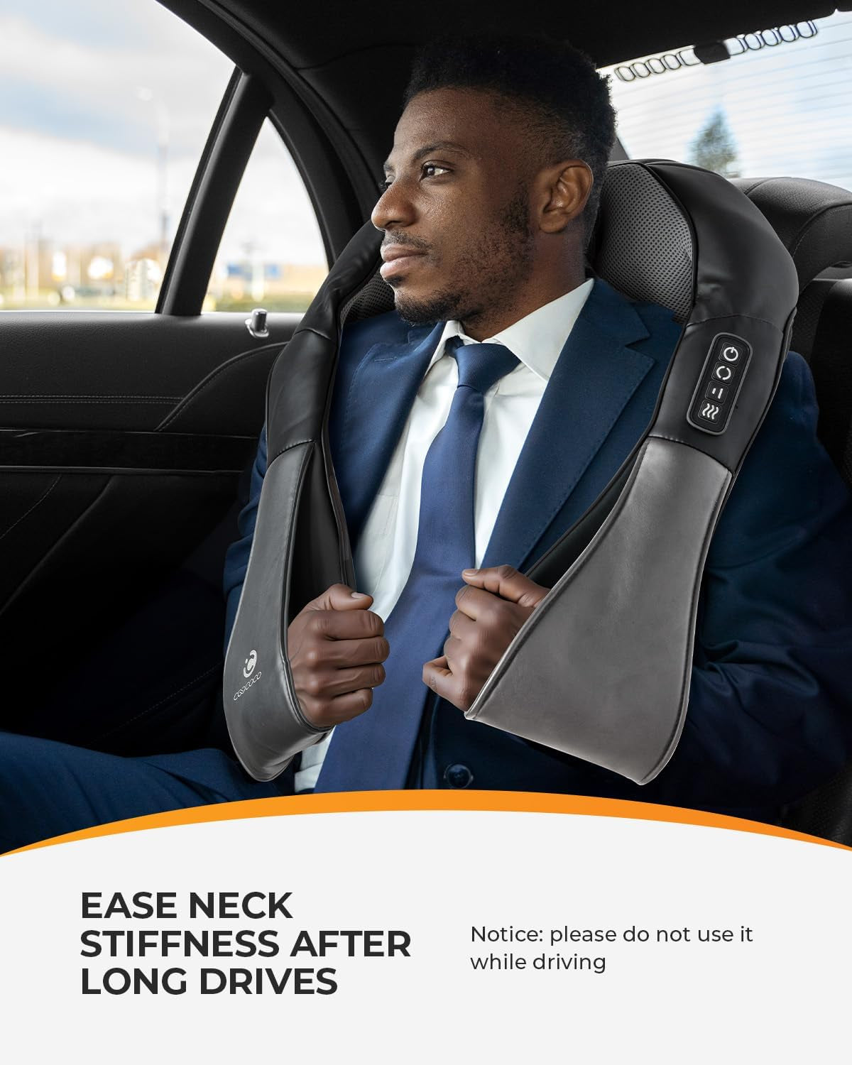 Shiatsu Neck Massager -4D Kneading Back Massager with Heat, FSA HSA Eligible, Birthday Day Gifts for Dad/Women/Men, Deep Kneading Electric Massage Pillow, Massagers for Back and Neck Shoulder - Kiki of DC Styles Store