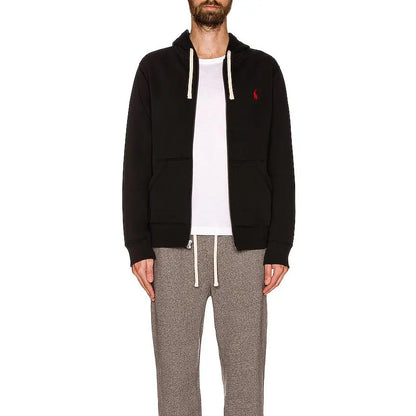 Elevate Your Comfort with the Polo Ralph Lauren Unisex Black Fleece Full-Zip Hoodie - The Perfect Blend of Style and Functionality