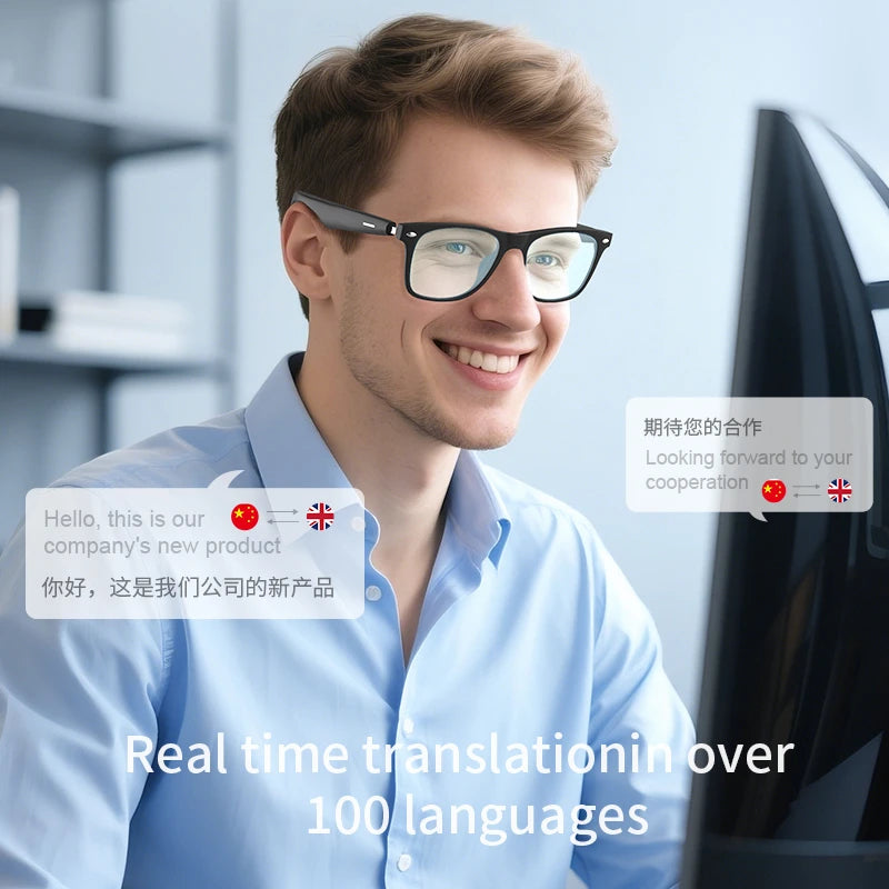 Xiaomi AI Translation Smart Glasses Real-time Translation Anti-Blue Light Waterproof Calls Wireless Smart Sunglasses Headset