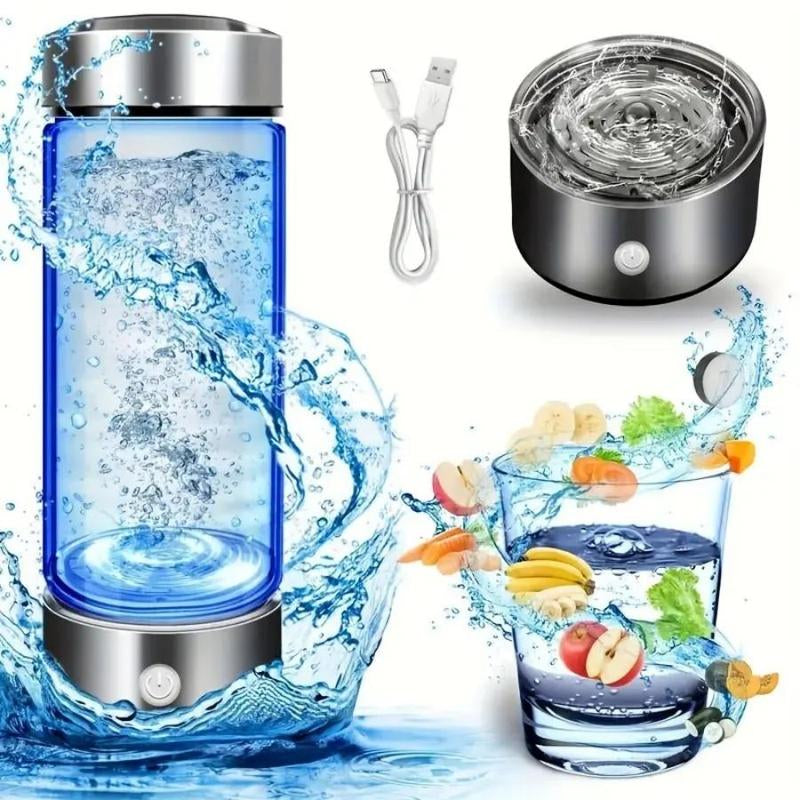 Hydrogen Water Bottle, USB Rechargeable Hydrogen Water Generator, Water Ionizer Machine, Drinking Supplies for Home, Office, Travel