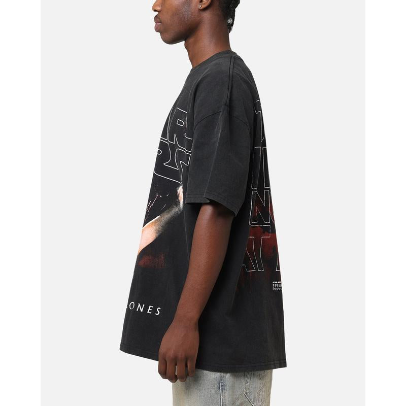 Star Wars Episode II Vintage Black Acid Wash T-Shirt - Kiki of DC Styles Store