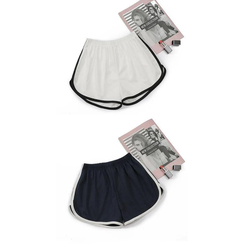 Stylish High-Waisted Elastic Shorts for Women - Quick Dry, Comfortable Fit for Summer Leisure and Fitness