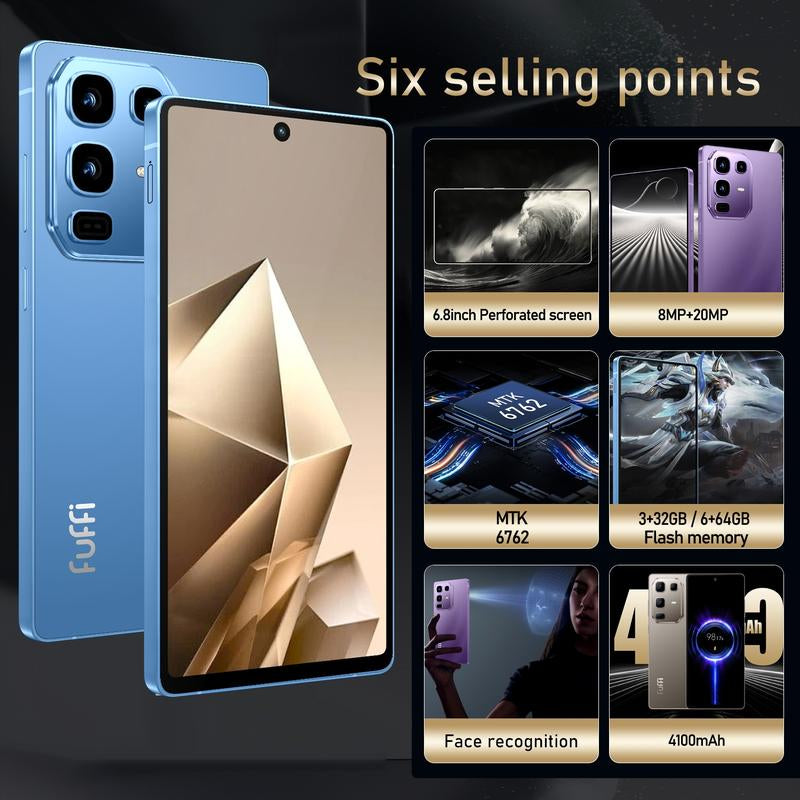 Fuffi 6.8 Inch Android Smartphone with Stylus, 3Gb+32Gb/6Gb+64Gb, 8Mp+20Mp Camera, 4100Mah Battery, Dual Sim 4G Unlocked Android 12 Mobile Phones - Kiki of DC Styles Store