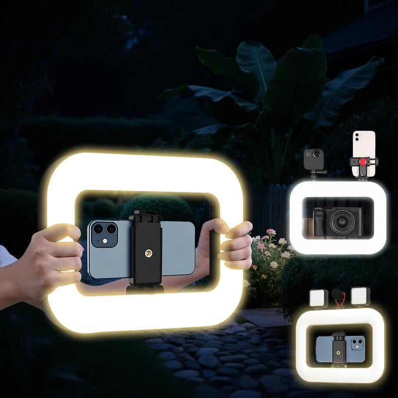 Portable Ring Light for Phone, LED Smartphone Light, Phone Video Stabilizer, Square Ring Light for Photography, Video Recording, Live Stream - Kiki of DC Styles Store