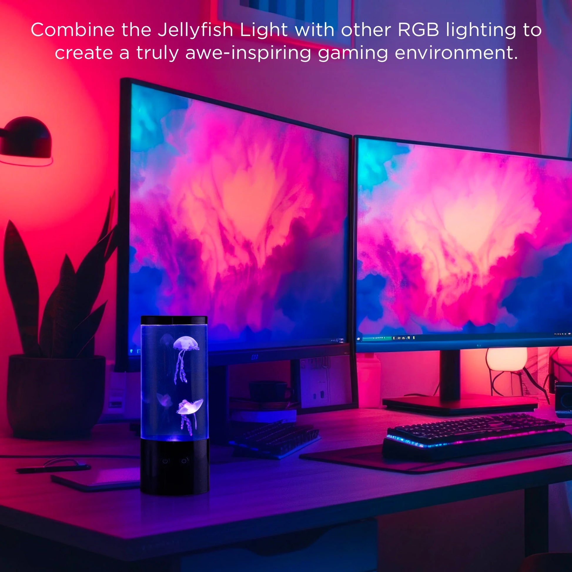 Jellyfish Night Light Lamp Motion & Multicolor Leds - Easy Mode Switching, USB Powered - 9" - Kiki of DC Styles Store