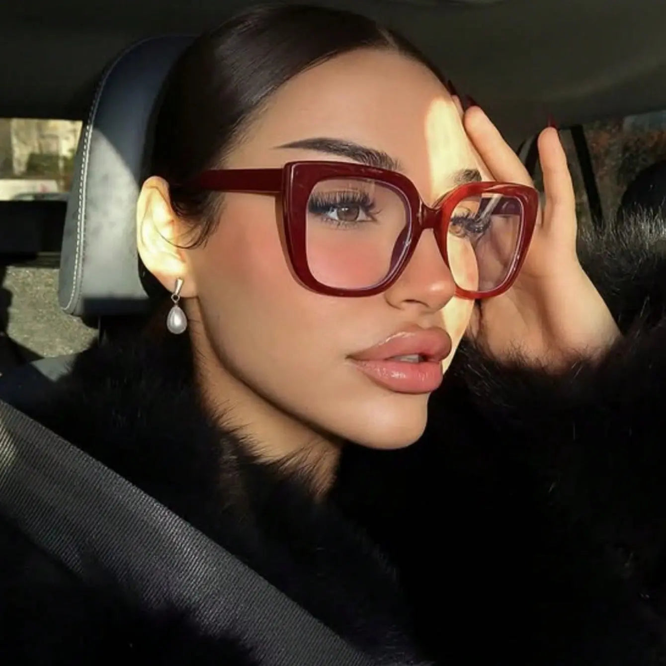 1Pc Ladies Retro Leopard Print Square Glasses | Vintage Plain PC Frame, Non-Prescription Clear Lenses! Suitable for Daily Wear & Women’S School Accessories