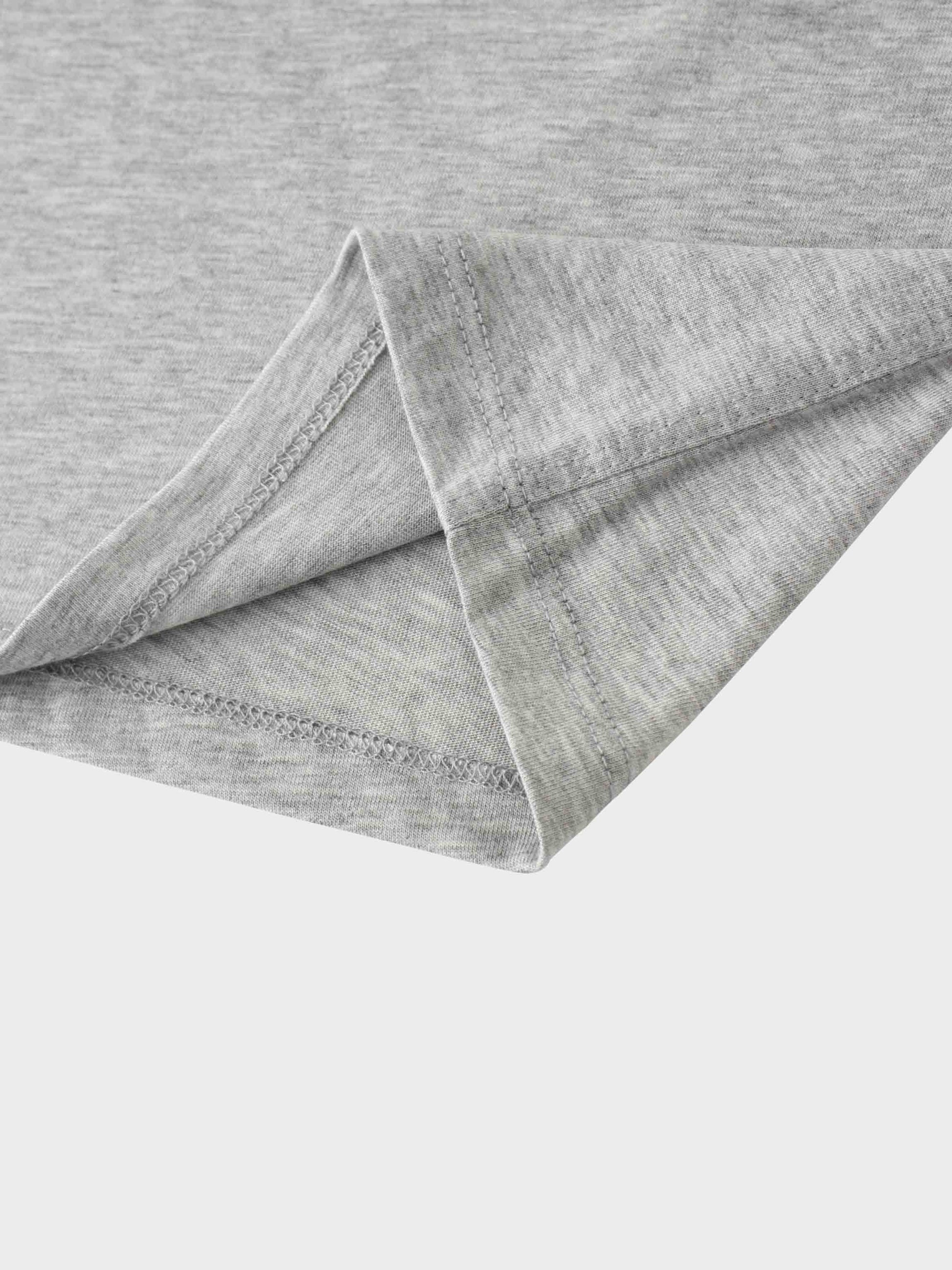 Bubble Sleeve T-Shirt-Heathered Grey-4