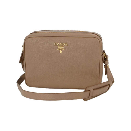 Elevate Your Style with the New Prada Beige Vitello Phenix Leather Double Zip Crossbody Bag - Model 1BH079