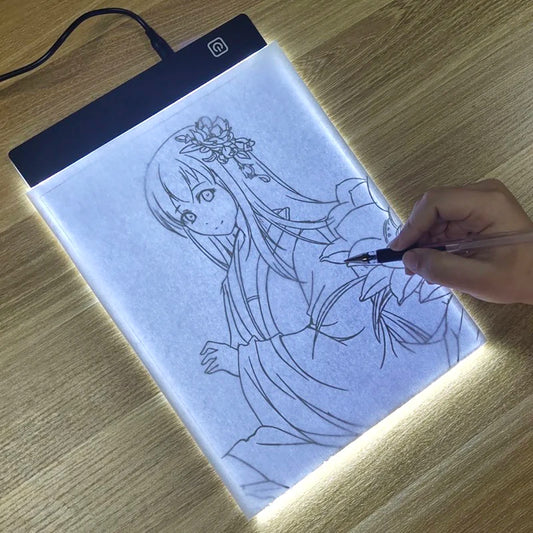 Illuminate Your Creativity with the LED Drawing Copy Pad - 3-Level Dimmable Animation Painting Notepad for Young Artists!