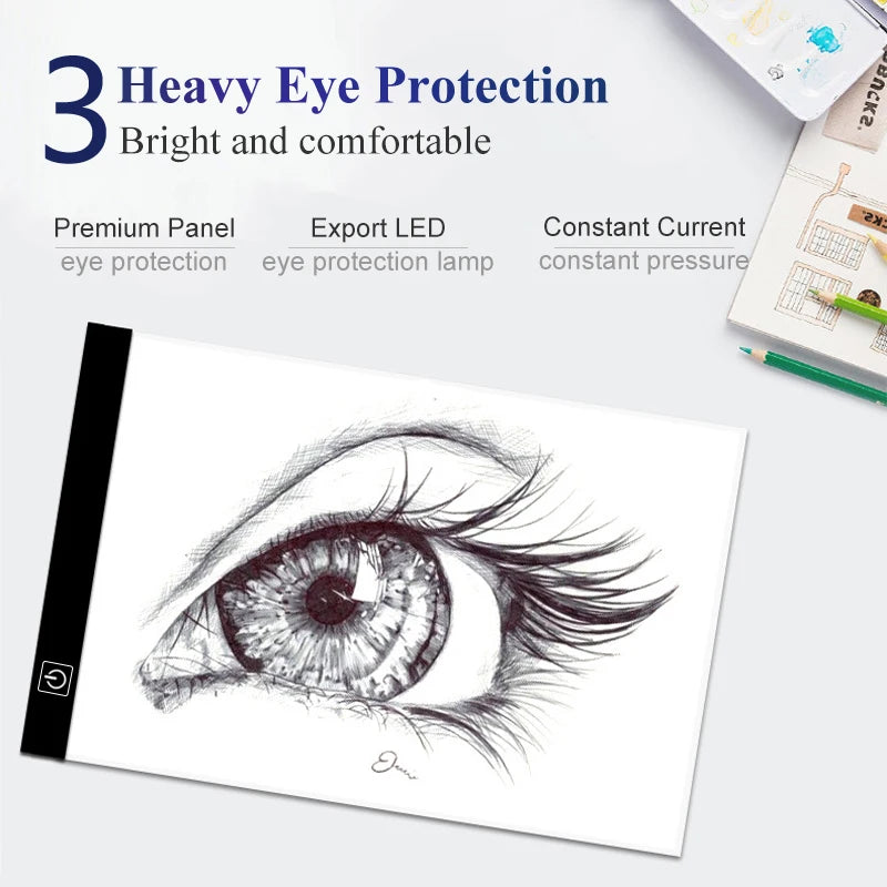 Illuminate Your Creativity with the LED Drawing Copy Pad - 3-Level Dimmable Animation Painting Notepad for Young Artists!