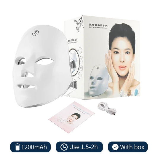7 Colors LED Facial Mask - Wireless Face Care Treatment-0