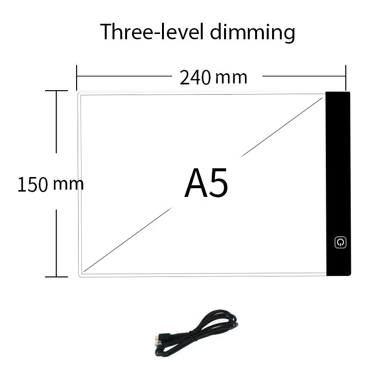 Illuminate Your Creativity with the LED Drawing Copy Pad - 3-Level Dimmable Animation Painting Notepad for Young Artists!