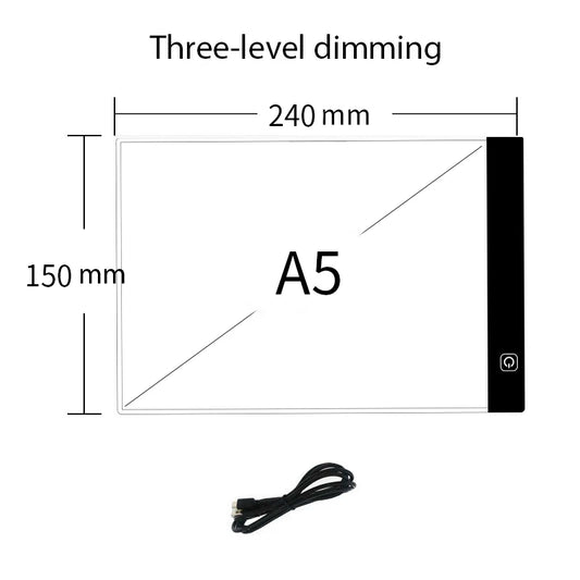 Illuminate Your Creativity with the LED Drawing Copy Pad - 3-Level Dimmable Animation Painting Notepad for Young Artists!