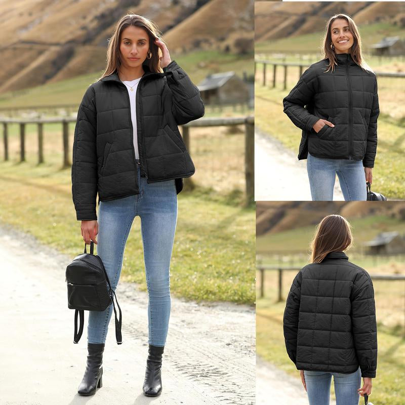 Ommig Women'S Oversized Quilted Lightweight Puffer Jackets Casual Padded Coat with Pockets - Kiki of DC Styles Store