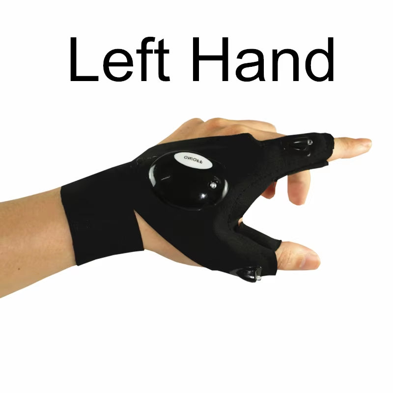 Fingerless Glove LED Flashlight Waterproof Torch Fishing Camping Hiking Survival Safety Multi Light Night Tool Outdoor Tool - Kiki of DC Styles Store