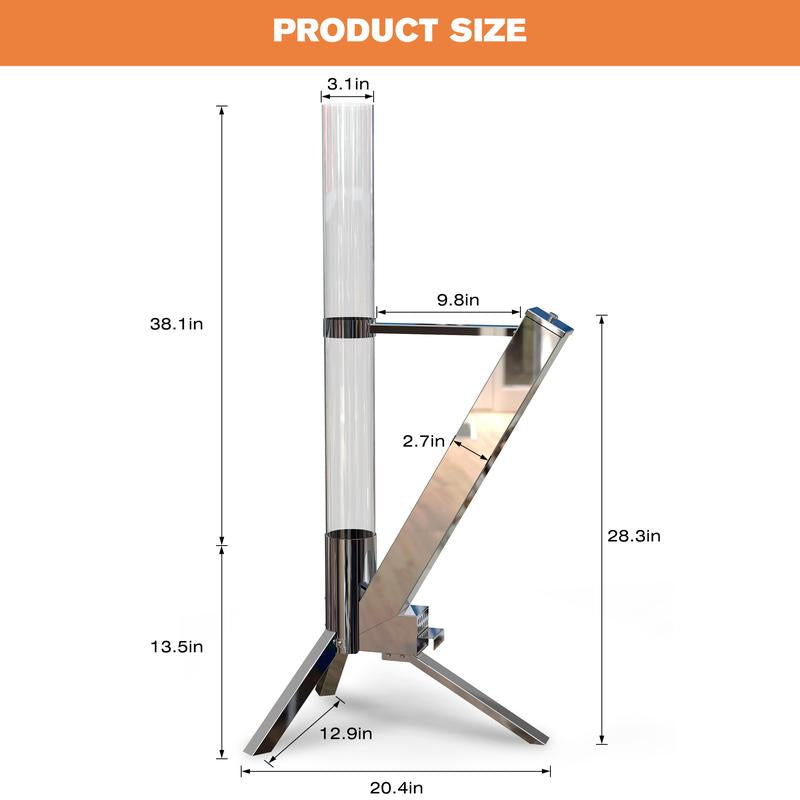 GOLDLIFE Wood Pellet Patio Heater Rocket - Smokeless Outdoor Fire Pit Stove with Glass Tube Chimney for Cozy Backyard & Camping Experiences - Kiki of DC Styles Store
