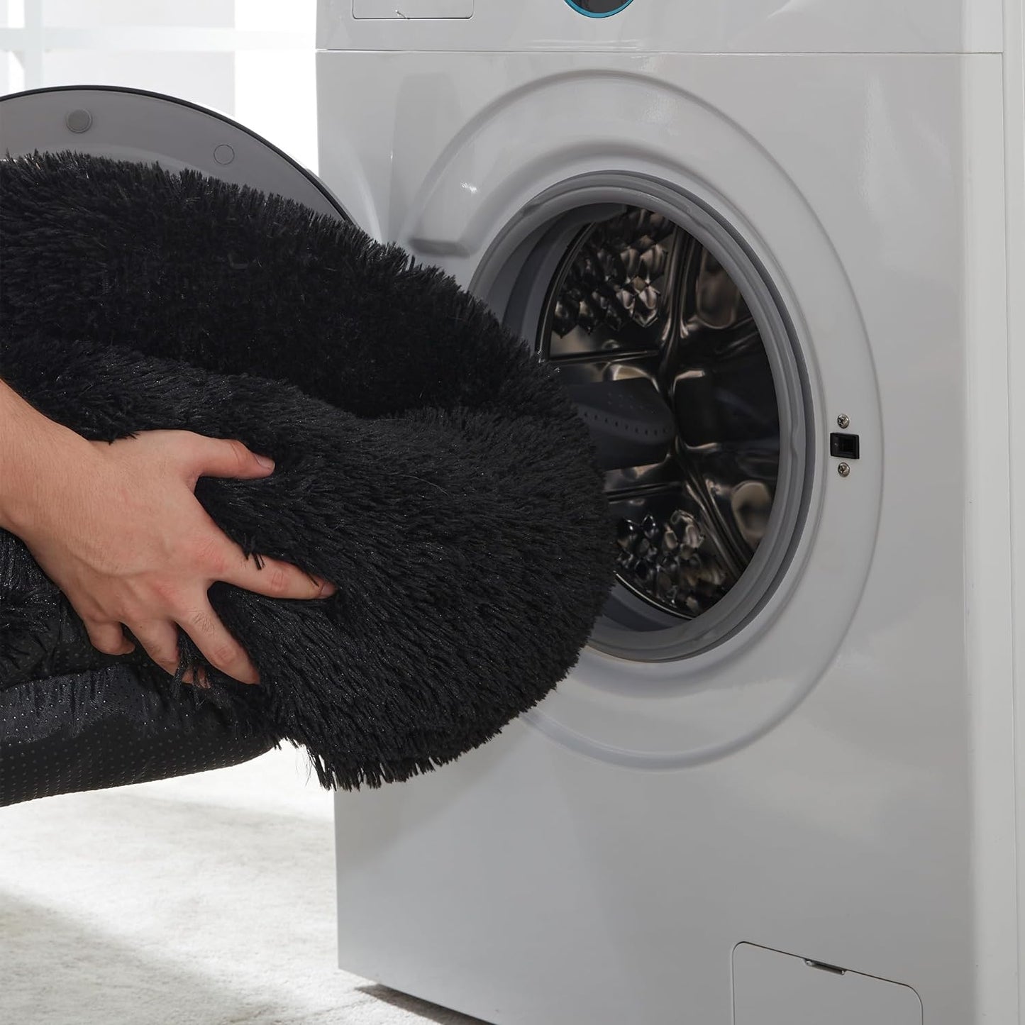 Calming Anti-Anxiety Donut Dog & Cat Bed, Warming Cozy Soft round Cushion, Fluffy Faux Fur Plush Cuddler for Small Medium Dogs and Cats - Kiki of DC Styles Store