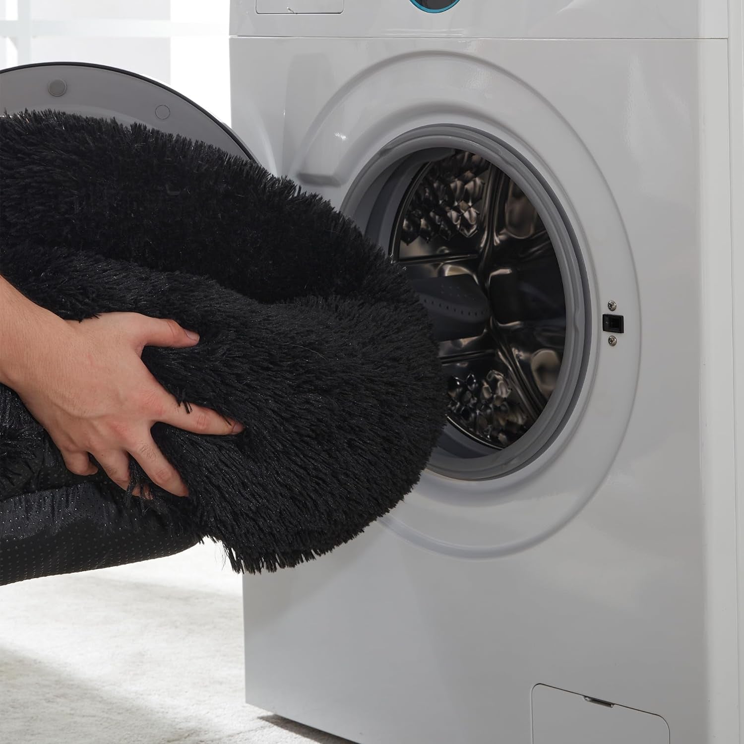 Calming Anti-Anxiety Donut Dog & Cat Bed, Warming Cozy Soft round Cushion, Fluffy Faux Fur Plush Cuddler for Small Medium Dogs and Cats - Kiki of DC Styles Store