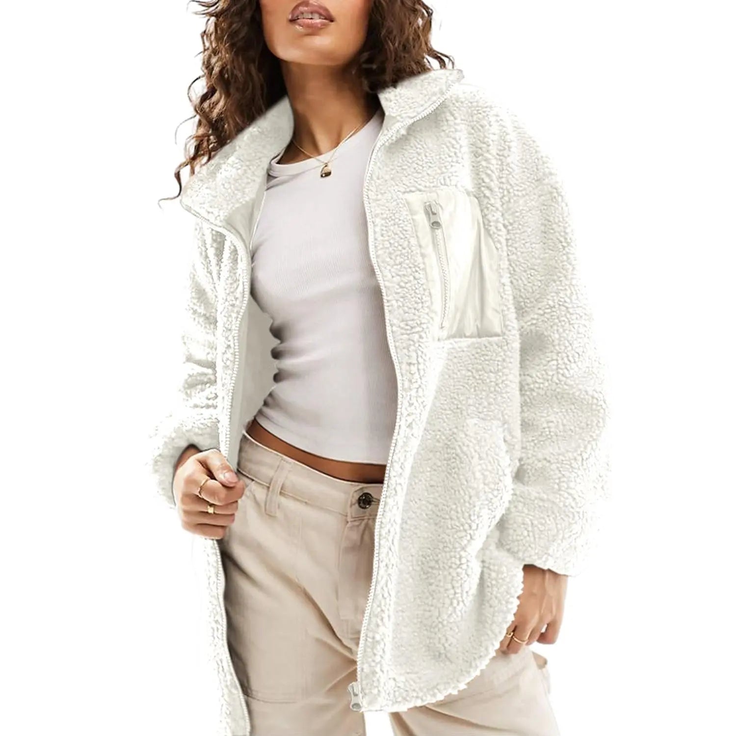 Dokotoo Baggy Teddy Fleece Coat - The Must-Have Casual Winter Jacket