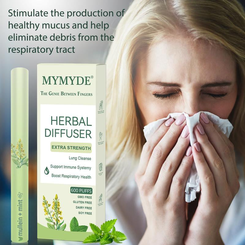 MYMYDE Thyme and Mint Extracts for Lung Detoxification and Oral Air Freshening, Herbal Diffusion Pen Relaxation Stick Solution Plant-Based Diffusion Pen with Mint Thyme - Kiki of DC Styles Store