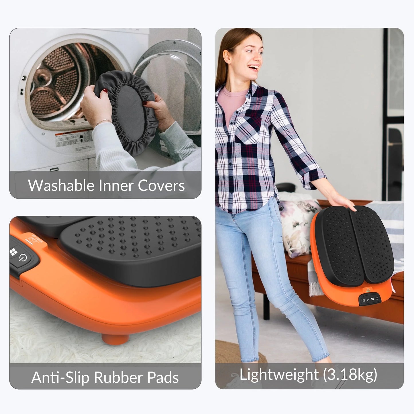 Foot Massager with APP Control, Vibration Foot Massager for Blood Circulation, up to Size 13, Father'S Day Gifts
