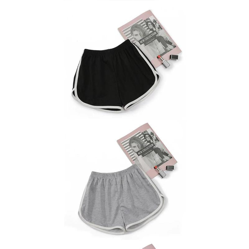 Stylish High-Waisted Elastic Shorts for Women - Quick Dry, Comfortable Fit for Summer Leisure and Fitness