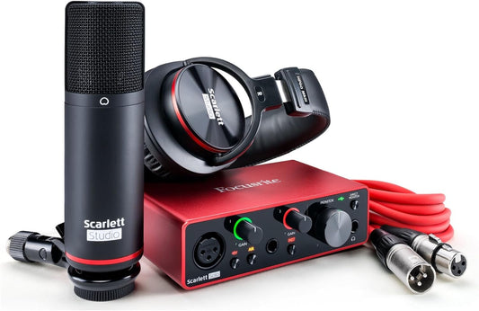 Scarlett Solo Studio 3Rd Gen USB Audio Interface Bundle for the Guitarist, Vocalist or Producer with Condenser Microphone and Headphones for Recording, Songwriting, Streaming and Podcasting - Kiki of DC Styles Store