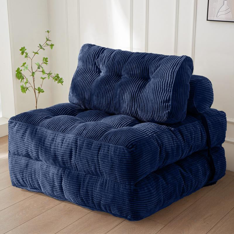 MAXYOYO Fuzzy Folding Sofa Bed, Convertible Sleeper Chair with Pillow Foldable Mattress with Back Support - Kiki of DC Styles Store