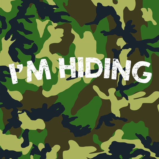 Mens Im Hiding Camo T Shirt Funny Sarcastic Military Hunting Novelty Dad Joke Mens Funny T Shirts Cool Tees Soft Stylish Casual Menswear Funny Sarcastic Short Sleeve Novelty Tees for Guys Camo