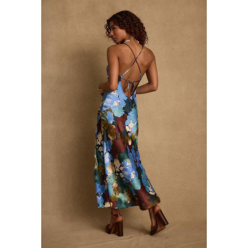 Stunning Natalia Blue Floral Maxi Dress for Effortless Elegance - Kiki of DC Styles Store