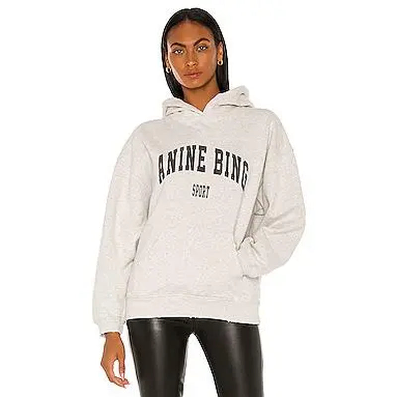 Get Your Chic Vibe On with the ANINE BING Sport Harvey Sweatshirt in Heather Grey!