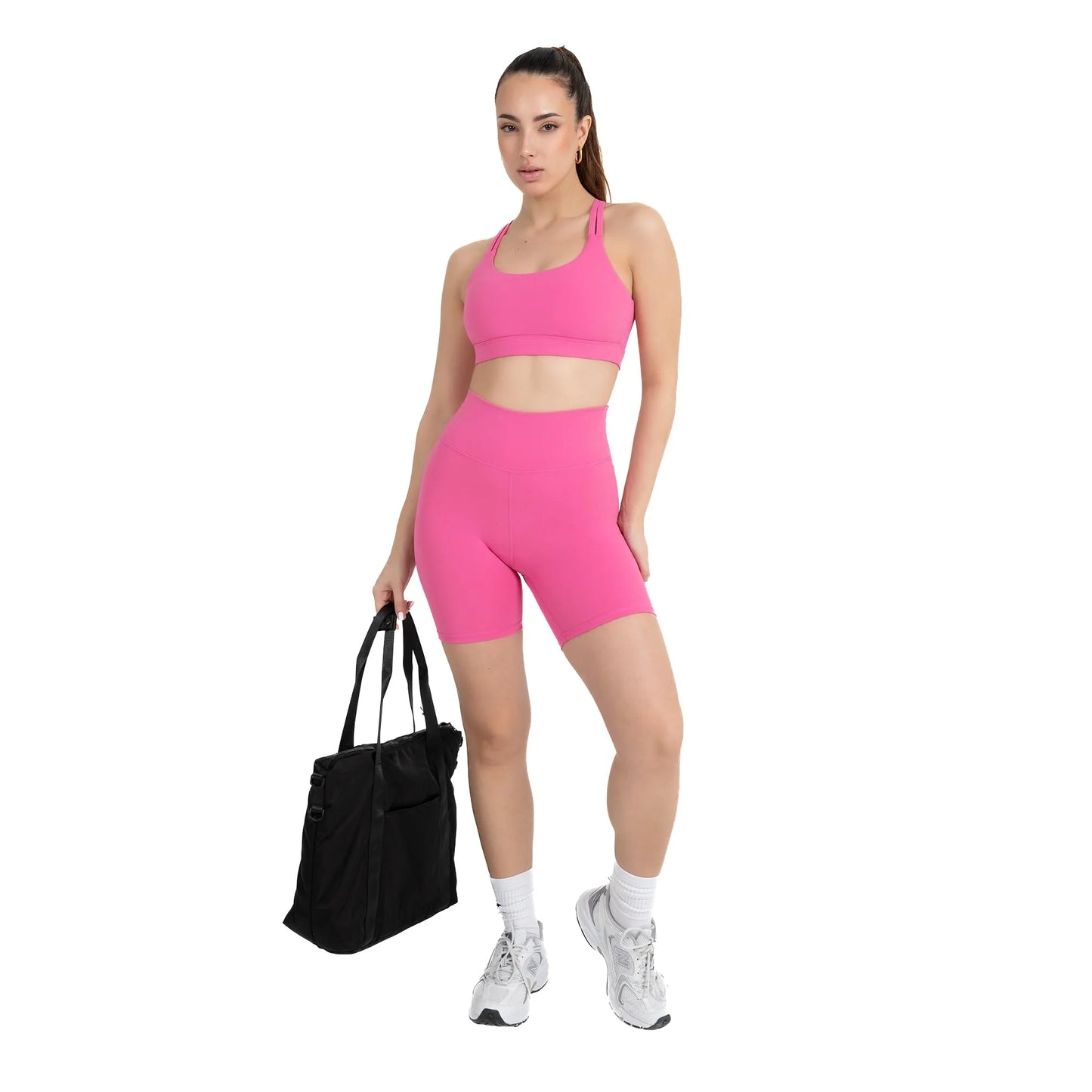 Active Women'S Ultraluxe Strappy Medium Impact Bra, Athleisure, 4-Way-Stretch, Beach Party, 4X - Kiki of DC Styles Store